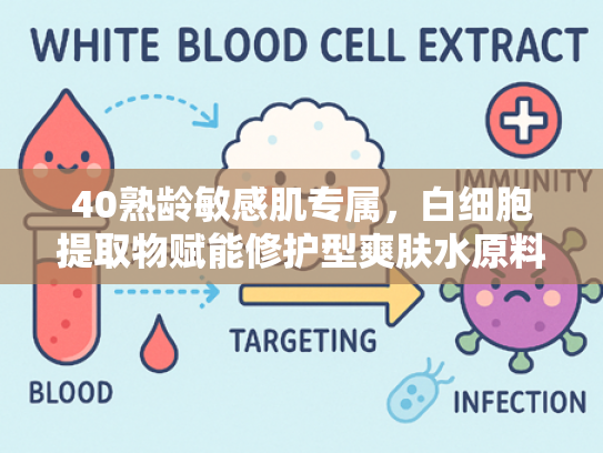 40熟龄敏感肌专属，白细胞提取物赋能修护型爽肤水原料解析