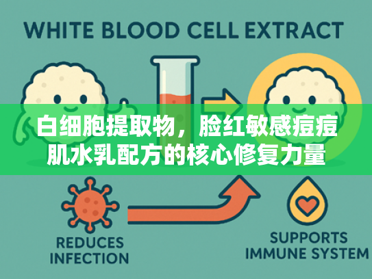 白细胞提取物，脸红敏感痘痘肌水乳配方的核心修复力量