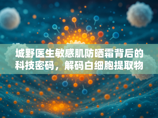 城野医生敏感肌防晒霜背后的科技密码，解码白细胞提取物的护肤奥秘