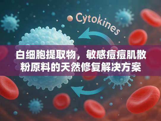 白细胞提取物，敏感痘痘肌散粉原料的天然修复解决方案