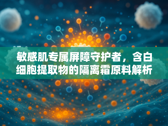 敏感肌专属屏障守护者，含白细胞提取物的隔离霜原料解析与供应优势