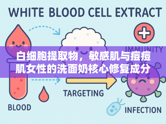 白细胞提取物，敏感肌与痘痘肌女性的洗面奶核心修复成分解析