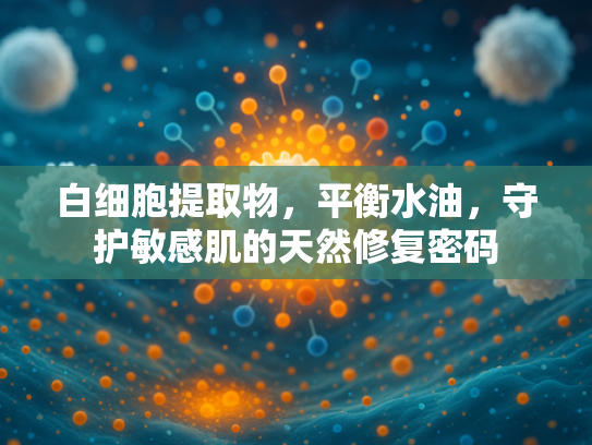 白细胞提取物，平衡水油，守护敏感肌的天然修复密码