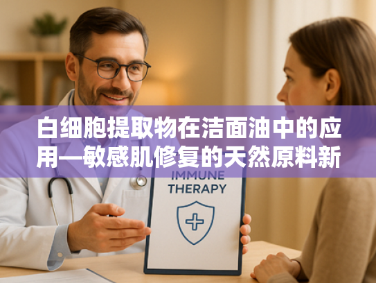白细胞提取物在洁面油中的应用—敏感肌修复的天然原料新趋势