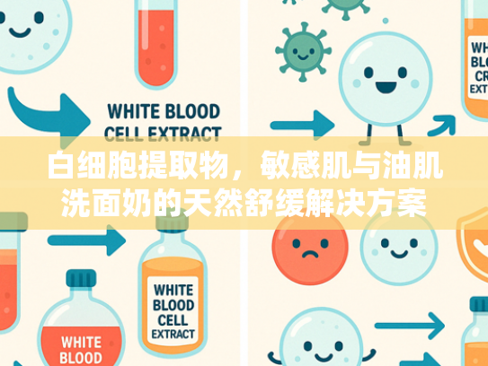 白细胞提取物，敏感肌与油肌洗面奶的天然舒缓解决方案