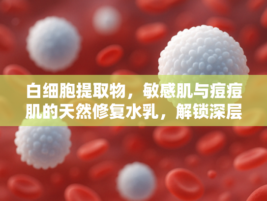白细胞提取物，敏感肌与痘痘肌的天然修复水乳，解锁深层补水新密码