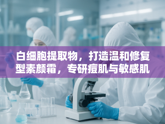 白细胞提取物，打造温和修复型素颜霜，专研痘肌与敏感肌原料解决方案