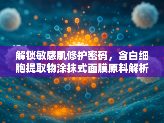 解锁敏感肌修护密码，含白细胞提取物涂抹式面膜原料解析