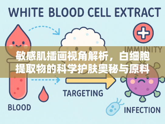 敏感肌插画视角解析，白细胞提取物的科学护肤奥秘与原料优势