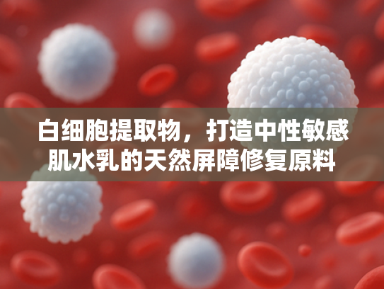 白细胞提取物，打造中性敏感肌水乳的天然屏障修复原料