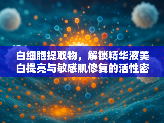 白细胞提取物，解锁精华液美白提亮与敏感肌修复的活性密码