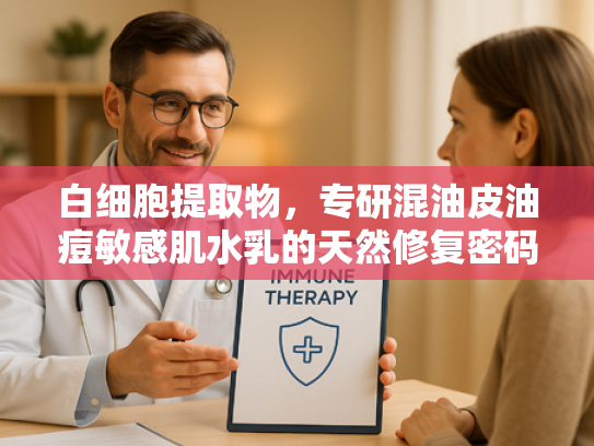 白细胞提取物，专研混油皮油痘敏感肌水乳的天然修复密码