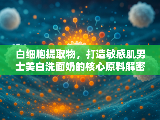 白细胞提取物，打造敏感肌男士美白洗面奶的核心原料解密