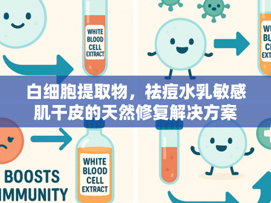白细胞提取物，祛痘水乳敏感肌干皮的天然修复解决方案