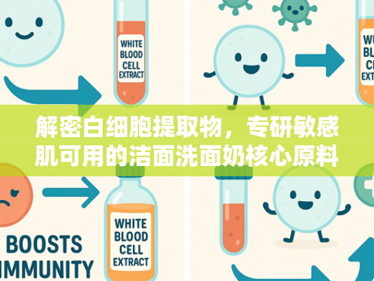 解密白细胞提取物，专研敏感肌可用的洁面洗面奶核心原料