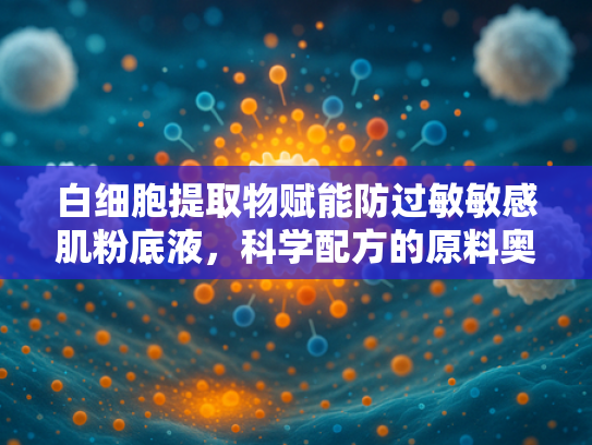 白细胞提取物赋能防过敏敏感肌粉底液，科学配方的原料奥秘与功效解析