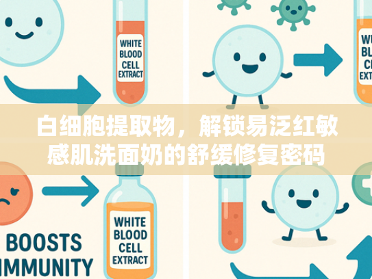 白细胞提取物，解锁易泛红敏感肌洗面奶的舒缓修复密码