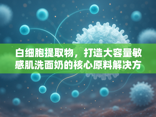 白细胞提取物，打造大容量敏感肌洗面奶的核心原料解决方案