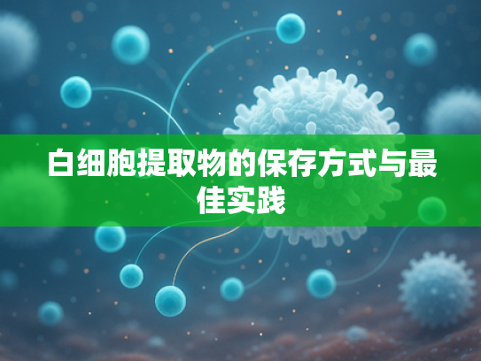 白细胞提取物的保存方式与最佳实践