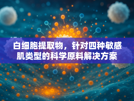 白细胞提取物，针对四种敏感肌类型的科学原料解决方案