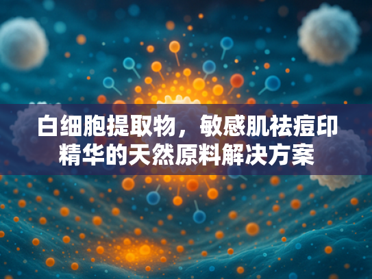 白细胞提取物，敏感肌祛痘印精华的天然原料解决方案