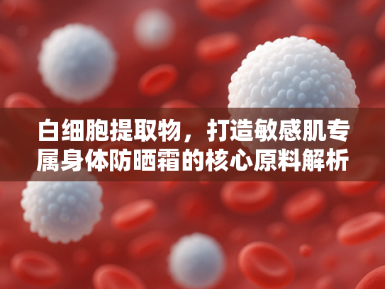 白细胞提取物，打造敏感肌专属身体防晒霜的核心原料解析