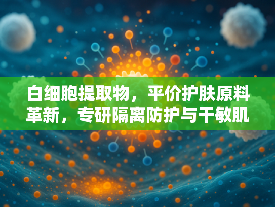 白细胞提取物，平价护肤原料革新，专研隔离防护与干敏肌修护