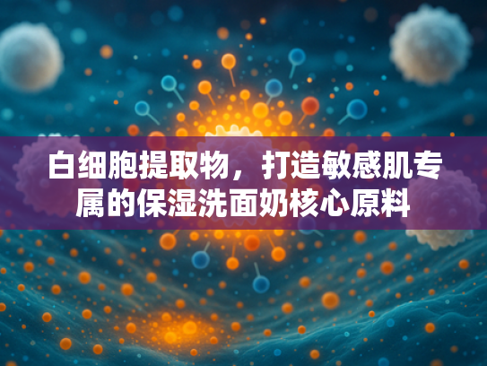 白细胞提取物，打造敏感肌专属的保湿洗面奶核心原料